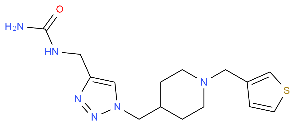N-[(1-{[1-(3-thienylmethyl)-4-piperidinyl]methyl}-1H-1,2,3-triazol-4-yl)methyl]urea_Molecular_structure_CAS_)