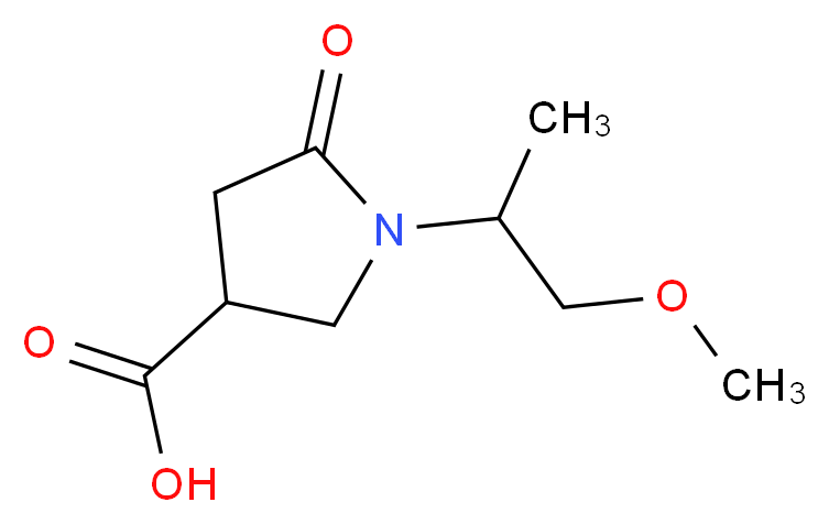 1-(2-Methoxy-1-methyl-ethyl)-5-oxo-pyrrolidine-3-carboxylic acid_Molecular_structure_CAS_)