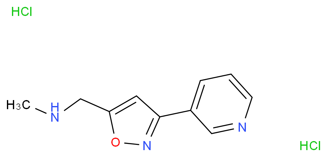 N-Methyl-1-(3-pyridin-3-ylisoxazol-5-yl)methanamine dihydrochloride_Molecular_structure_CAS_)