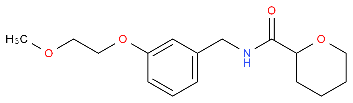 N-[3-(2-methoxyethoxy)benzyl]tetrahydro-2H-pyran-2-carboxamide_Molecular_structure_CAS_)