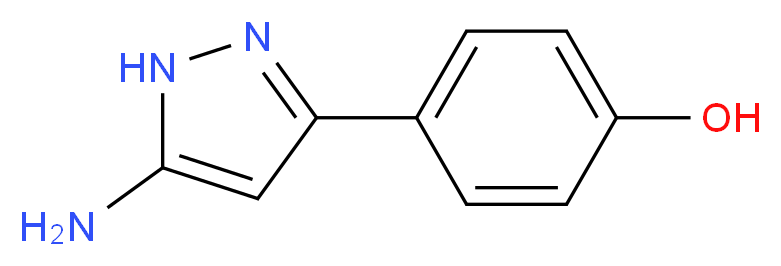 4-(5-amino-1H-pyrazol-3-yl)phenol_Molecular_structure_CAS_)