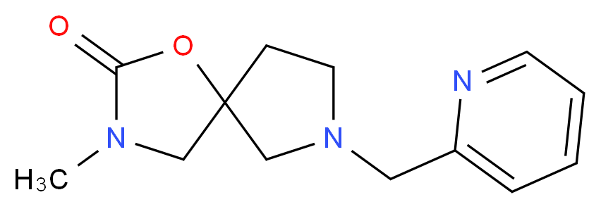 3-methyl-7-(2-pyridinylmethyl)-1-oxa-3,7-diazaspiro[4.4]nonan-2-one_Molecular_structure_CAS_)