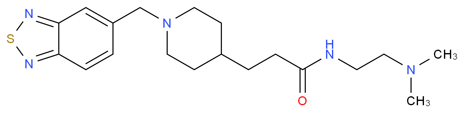 3-[1-(2,1,3-benzothiadiazol-5-ylmethyl)-4-piperidinyl]-N-[2-(dimethylamino)ethyl]propanamide_Molecular_structure_CAS_)