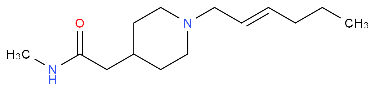 2-{1-[(2E)-hex-2-en-1-yl]piperidin-4-yl}-N-methylacetamide_Molecular_structure_CAS_)