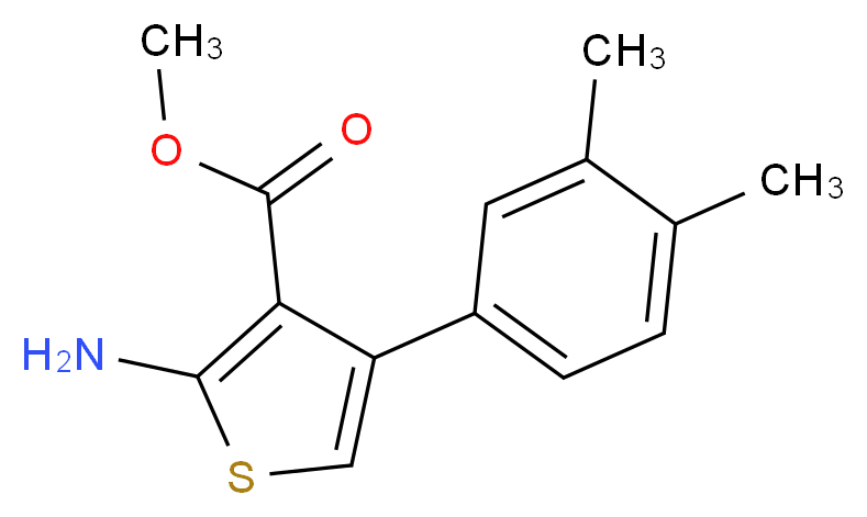 Methyl 2-amino-4-(3,4-dimethylphenyl)thiophene-3-carboxylate_Molecular_structure_CAS_350990-08-8)