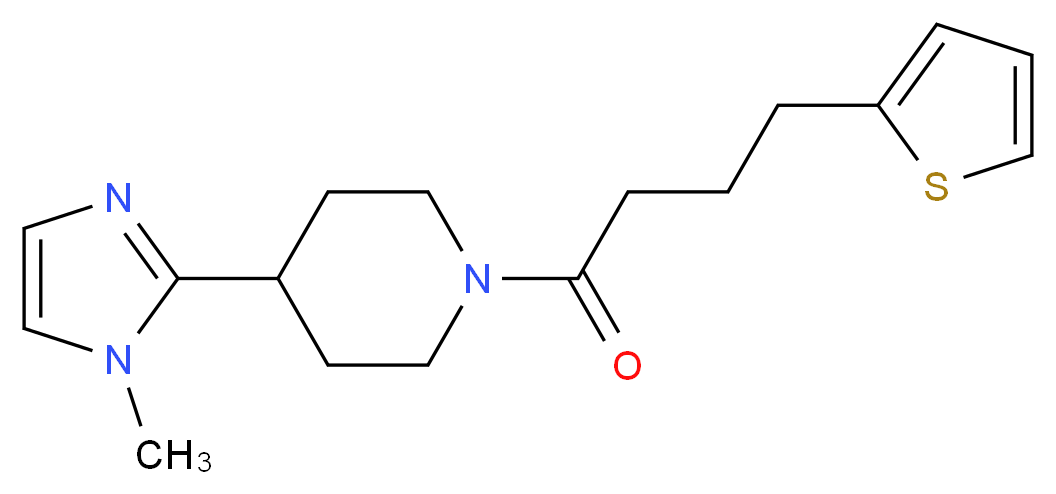 4-(1-methyl-1H-imidazol-2-yl)-1-[4-(2-thienyl)butanoyl]piperidine_Molecular_structure_CAS_)