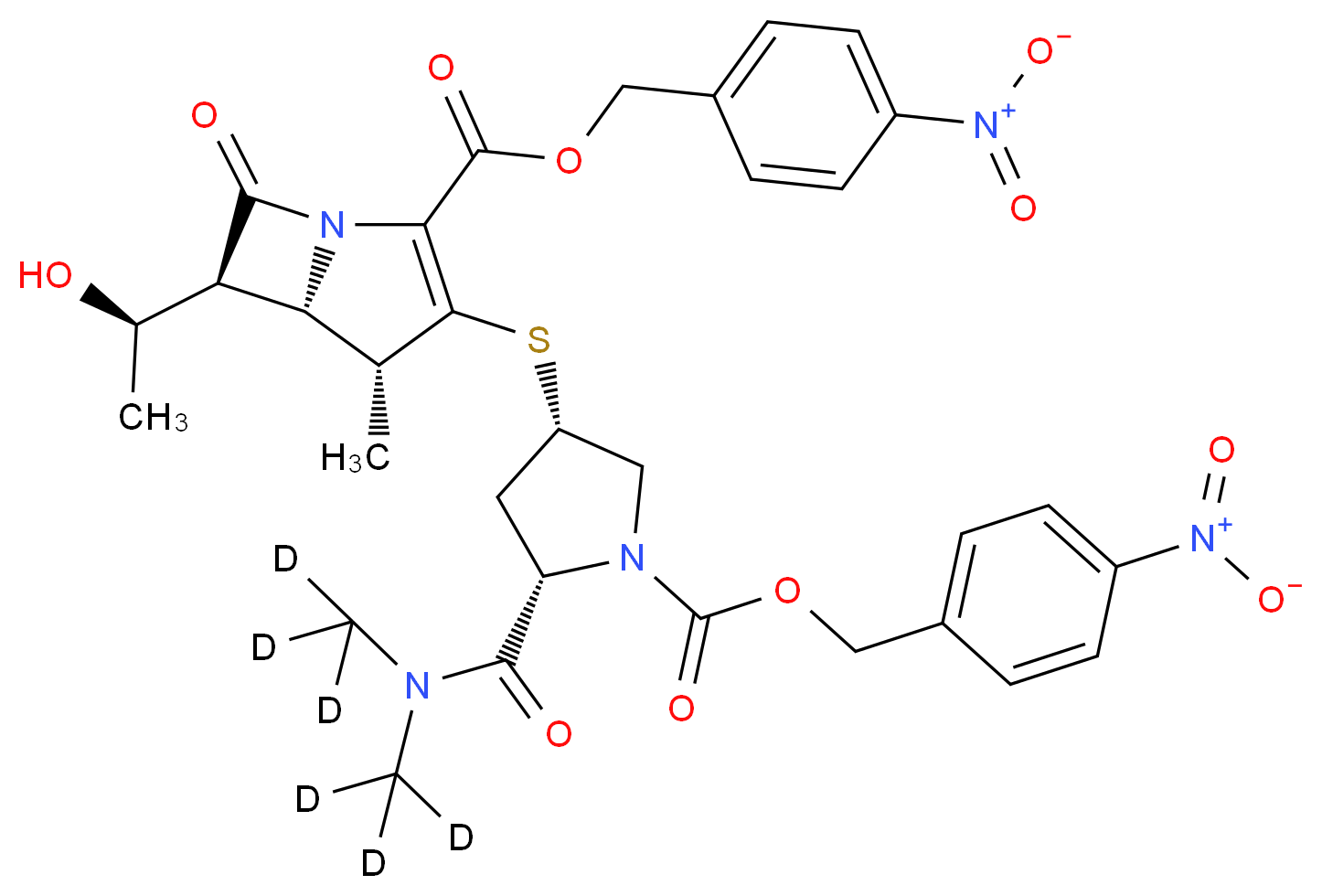 N-4-Nitrobenzyloxycarbonyl Meropenem-d6 4-Nitrobenzyl Ester_Molecular_structure_CAS_)