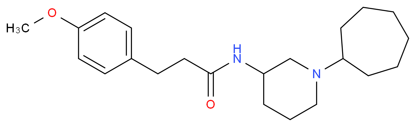 N-(1-cycloheptyl-3-piperidinyl)-3-(4-methoxyphenyl)propanamide_Molecular_structure_CAS_)