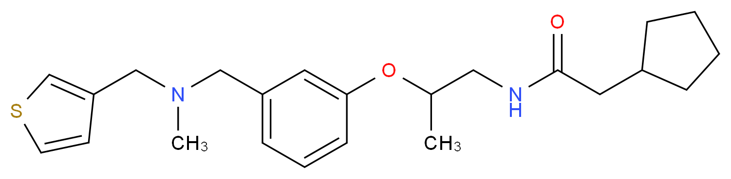 2-cyclopentyl-N-[2-(3-{[methyl(3-thienylmethyl)amino]methyl}phenoxy)propyl]acetamide_Molecular_structure_CAS_)