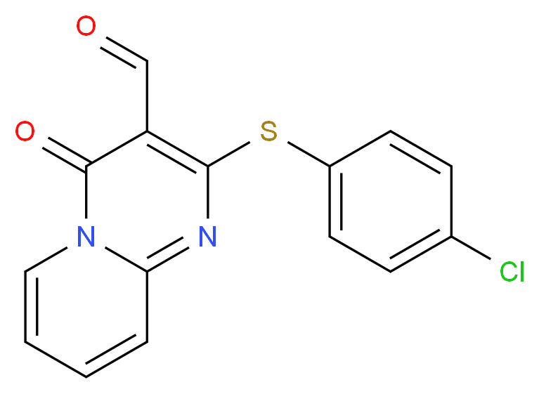 2-(4-Chloro-phenylsulfanyl)-4-oxo-4H-pyrido[1,2-a]pyrimidine-3-carbaldehyde_Molecular_structure_CAS_)