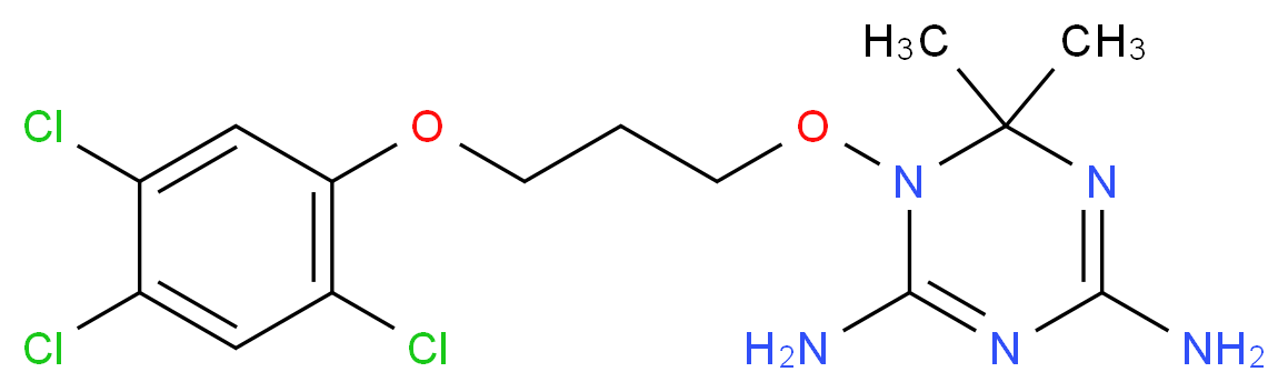 6,6-DIMETHYL-1-[3-(2,4,5-TRICHLOROPHENOXY)PROPOXY]-1,6-DIHYDRO-1,3,5-TRIAZINE-2,4-DIAMINE_Molecular_structure_CAS_)