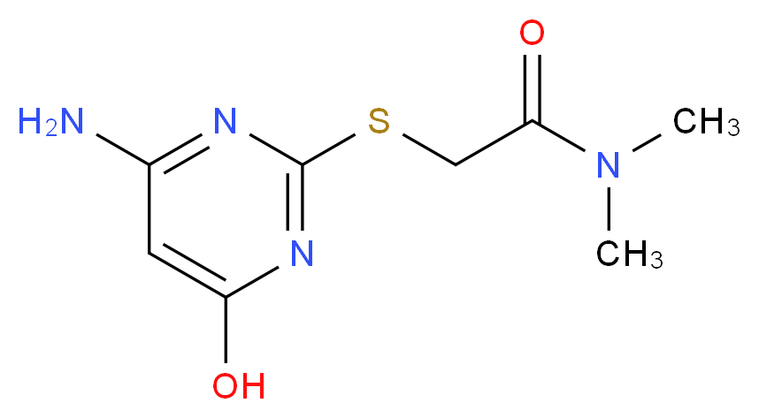 2-[(4-amino-6-hydroxy-2-pyrimidinyl)thio]-N,N-dimethylacetamide_Molecular_structure_CAS_571922-95-7)