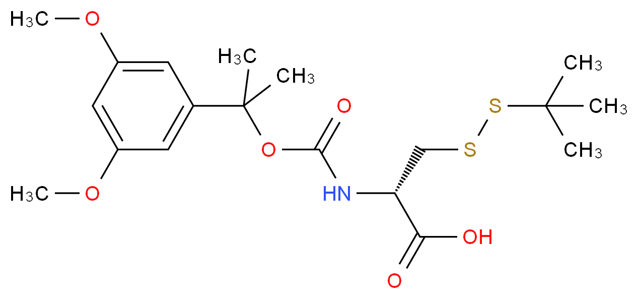3-(tert-butyldithio)-2-({[1-(3,5-dimethoxyphenyl)-1-methylethoxy]carbonyl}amino)propanoic acid_Molecular_structure_CAS_)