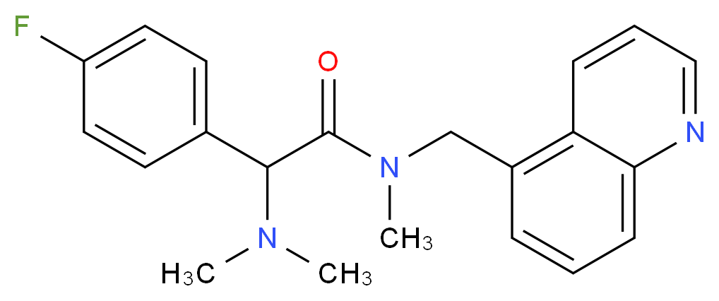 2-(dimethylamino)-2-(4-fluorophenyl)-N-methyl-N-(5-quinolinylmethyl)acetamide_Molecular_structure_CAS_)