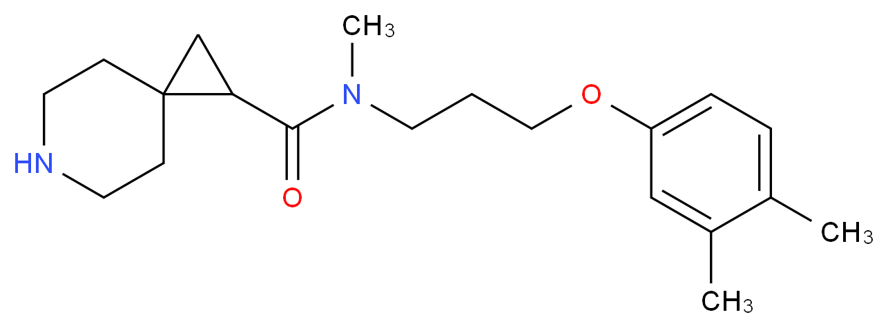 N-[3-(3,4-dimethylphenoxy)propyl]-N-methyl-6-azaspiro[2.5]octane-1-carboxamide_Molecular_structure_CAS_)