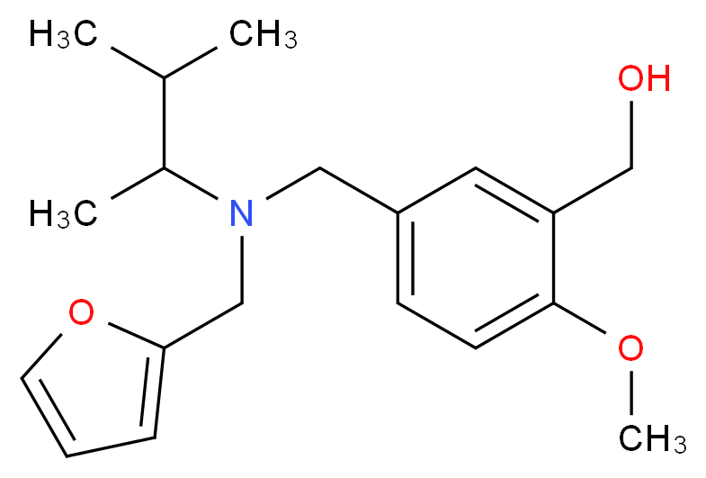 (5-{[(1,2-dimethylpropyl)(2-furylmethyl)amino]methyl}-2-methoxyphenyl)methanol_Molecular_structure_CAS_)