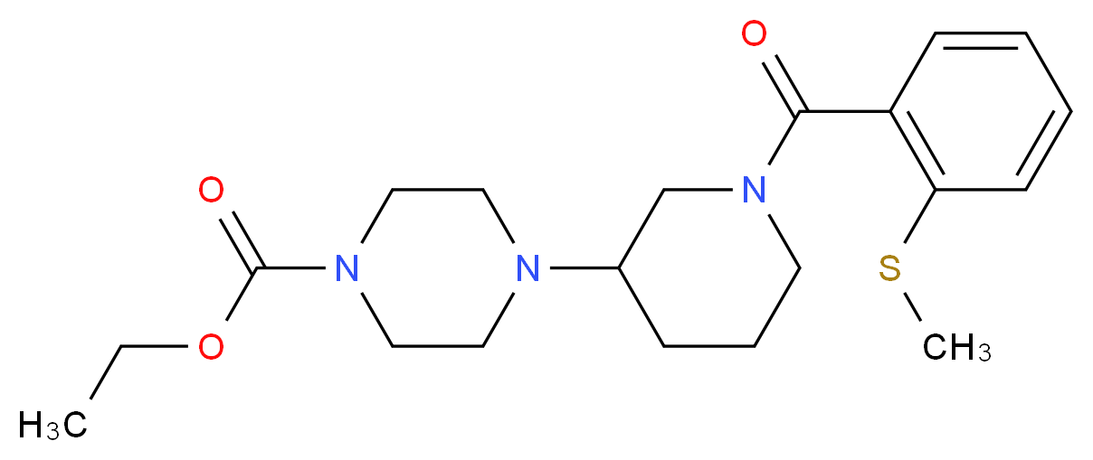 ethyl 4-{1-[2-(methylthio)benzoyl]-3-piperidinyl}-1-piperazinecarboxylate_Molecular_structure_CAS_)