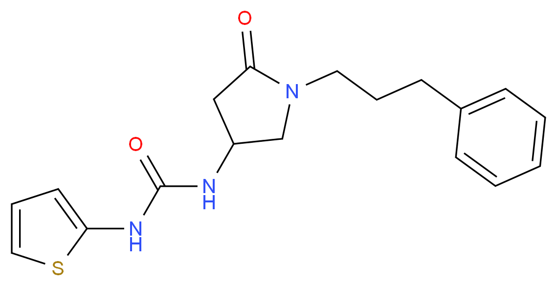 N-[5-oxo-1-(3-phenylpropyl)-3-pyrrolidinyl]-N'-2-thienylurea_Molecular_structure_CAS_)
