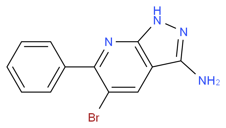 5-Bromo-6-phenyl-1H-pyrazolo[3,4-b]pyridin-3-amine_Molecular_structure_CAS_583039-87-6)
