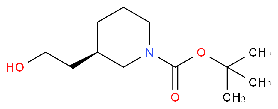 (R)-3-(2-Hydroxy-ethyl)-piperidine-1-carboxylic acid tert-butyl ester_Molecular_structure_CAS_389889-62-7)