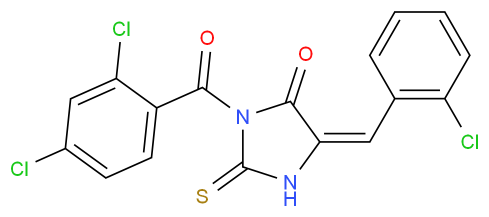 5-(2-Chloro-benzylidene)-3-(2,4-dichloro-benzoyl)-2-thioxo-imidazolidin-4-one_Molecular_structure_CAS_)