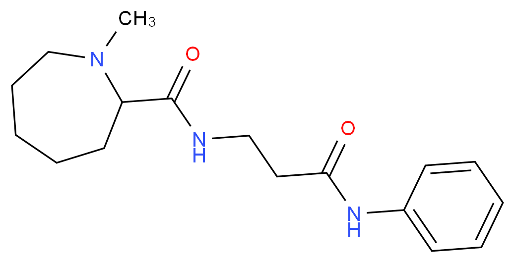 N-(3-anilino-3-oxopropyl)-1-methylazepane-2-carboxamide (non-preferred name)_Molecular_structure_CAS_)
