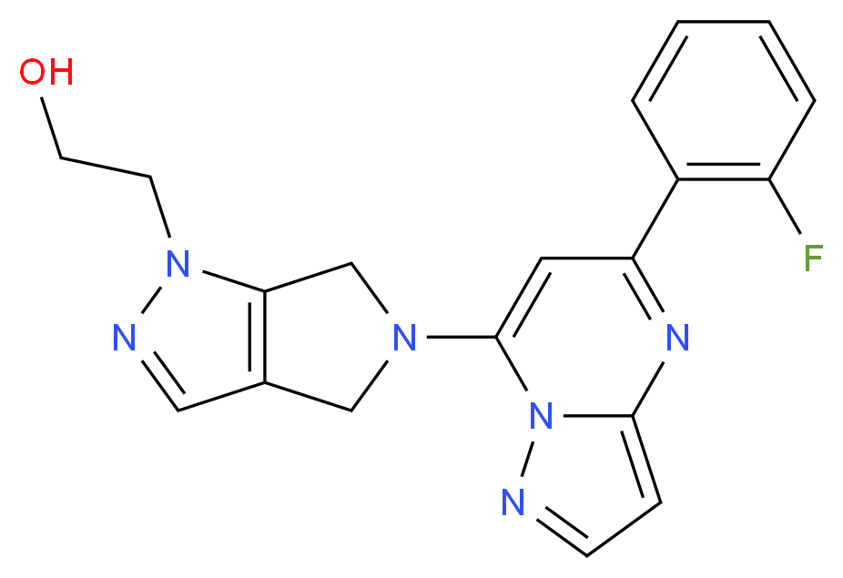 2-[5-[5-(2-fluorophenyl)pyrazolo[1,5-a]pyrimidin-7-yl]-5,6-dihydropyrrolo[3,4-c]pyrazol-1(4H)-yl]ethanol_Molecular_structure_CAS_)
