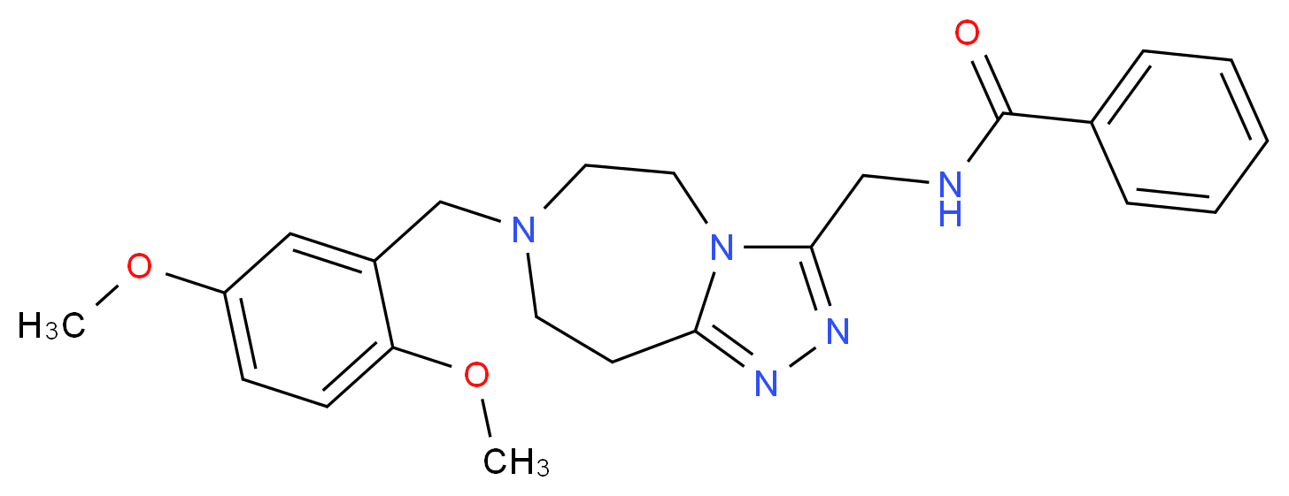 N-{[7-(2,5-dimethoxybenzyl)-6,7,8,9-tetrahydro-5H-[1,2,4]triazolo[4,3-d][1,4]diazepin-3-yl]methyl}benzamide_Molecular_structure_CAS_)