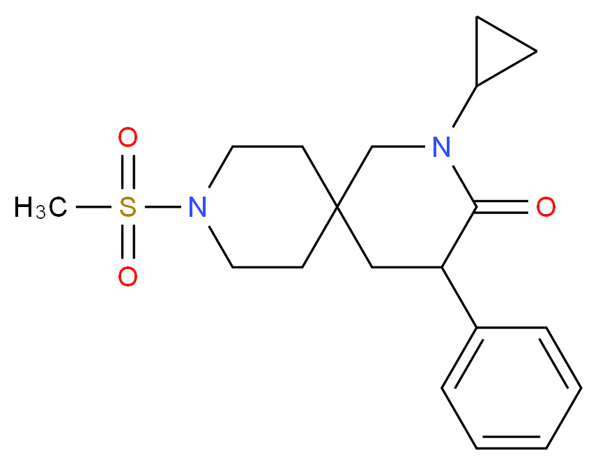 2-cyclopropyl-9-(methylsulfonyl)-4-phenyl-2,9-diazaspiro[5.5]undecan-3-one_Molecular_structure_CAS_)