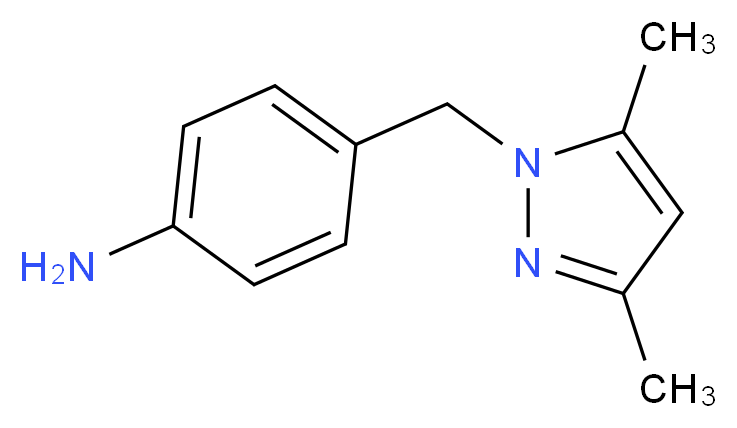 4-[(3,5-dimethyl-1H-pyrazol-1-yl)methyl]aniline_Molecular_structure_CAS_1005596-25-7)