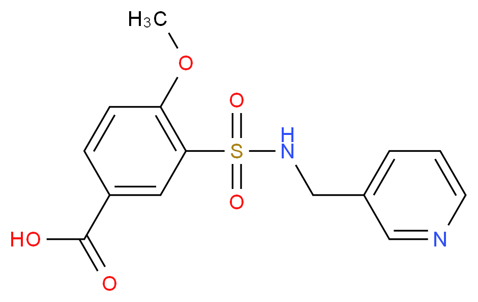 4-Methoxy-3-[(pyridin-3-ylmethyl)-sulfamoyl]-benzoic acid_Molecular_structure_CAS_)