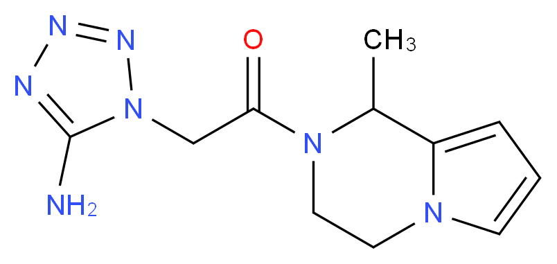 1-[2-(1-methyl-3,4-dihydropyrrolo[1,2-a]pyrazin-2(1H)-yl)-2-oxoethyl]-1H-tetrazol-5-amine_Molecular_structure_CAS_)