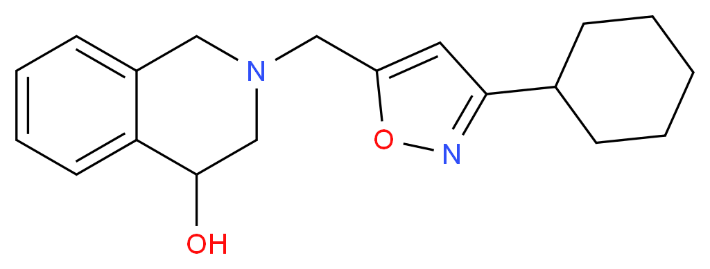 2-[(3-cyclohexylisoxazol-5-yl)methyl]-1,2,3,4-tetrahydroisoquinolin-4-ol_Molecular_structure_CAS_)