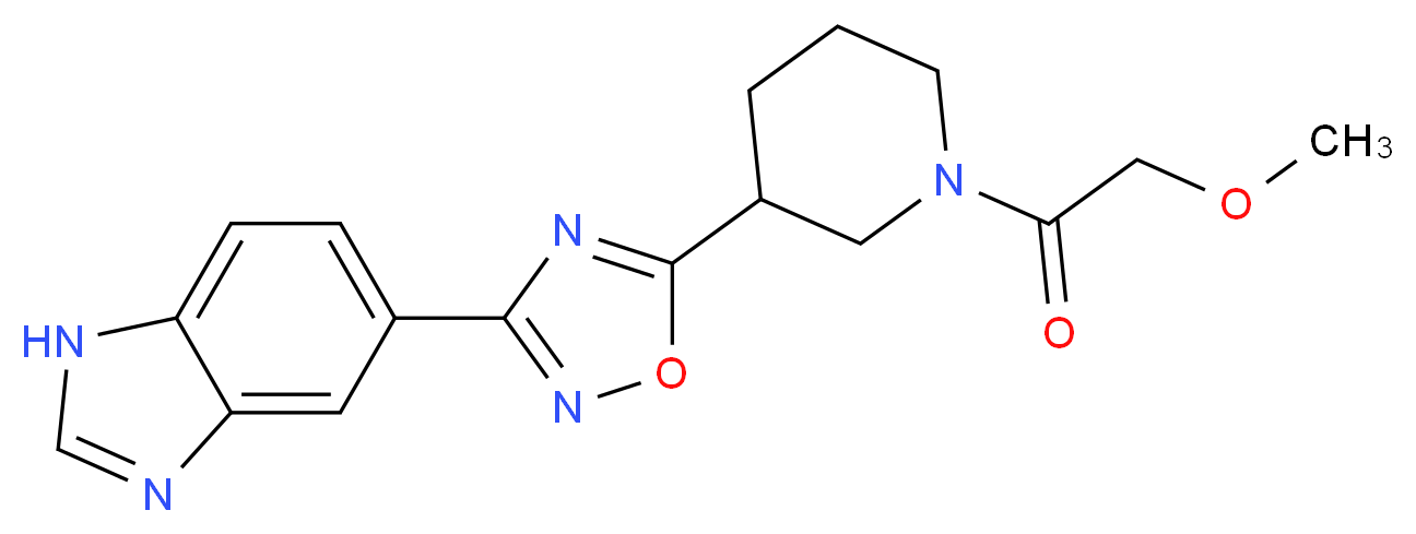 5-{5-[1-(methoxyacetyl)-3-piperidinyl]-1,2,4-oxadiazol-3-yl}-1H-benzimidazole_Molecular_structure_CAS_)