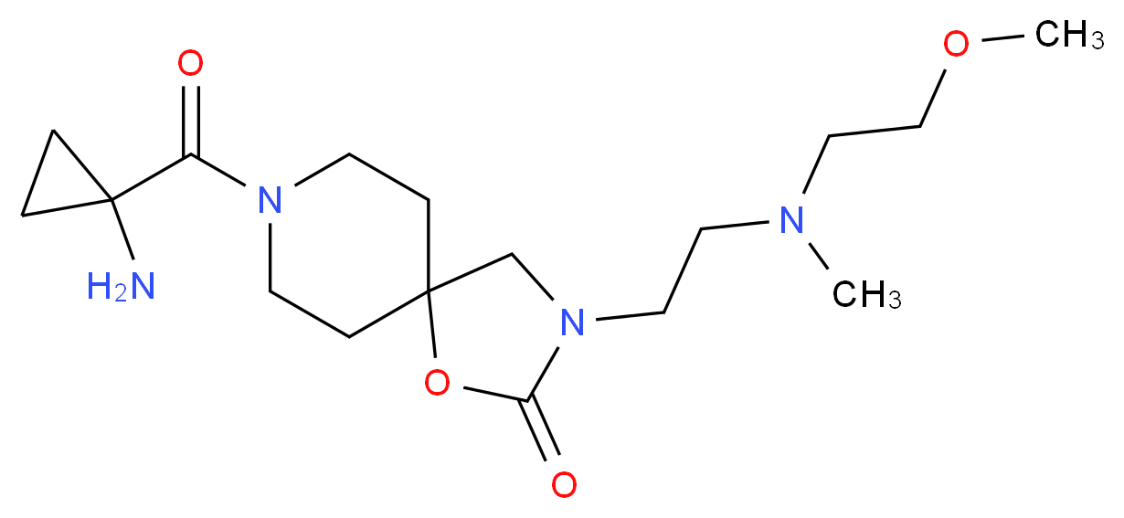 8-[(1-aminocyclopropyl)carbonyl]-3-{2-[(2-methoxyethyl)(methyl)amino]ethyl}-1-oxa-3,8-diazaspiro[4.5]decan-2-one_Molecular_structure_CAS_)