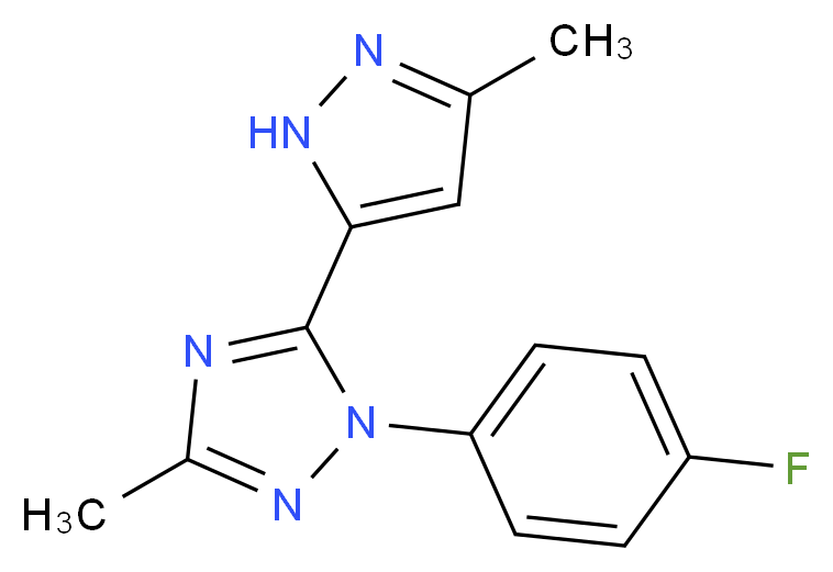 1-(4-fluorophenyl)-3-methyl-5-(3-methyl-1H-pyrazol-5-yl)-1H-1,2,4-triazole_Molecular_structure_CAS_)