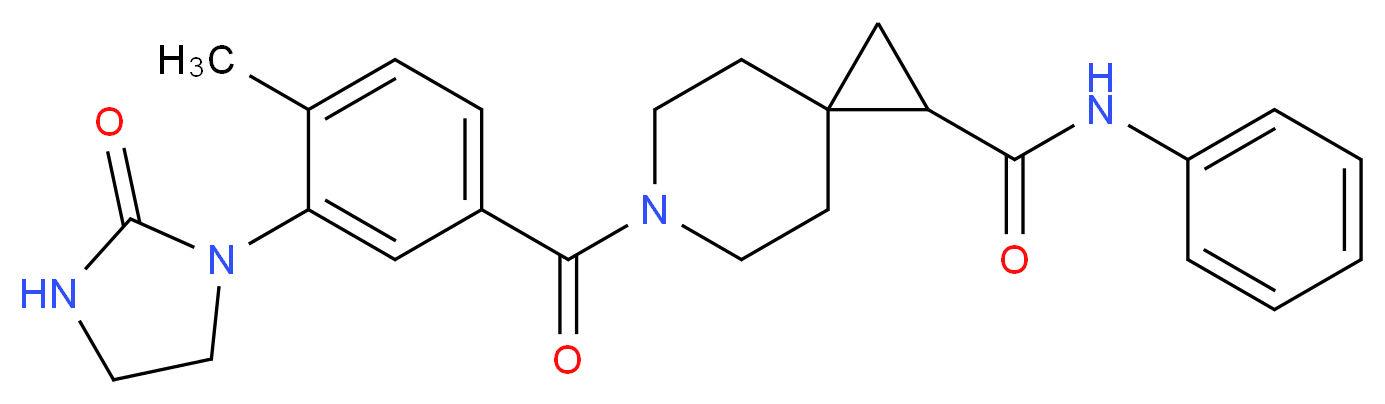 6-[4-methyl-3-(2-oxo-1-imidazolidinyl)benzoyl]-N-phenyl-6-azaspiro[2.5]octane-1-carboxamide_Molecular_structure_CAS_)