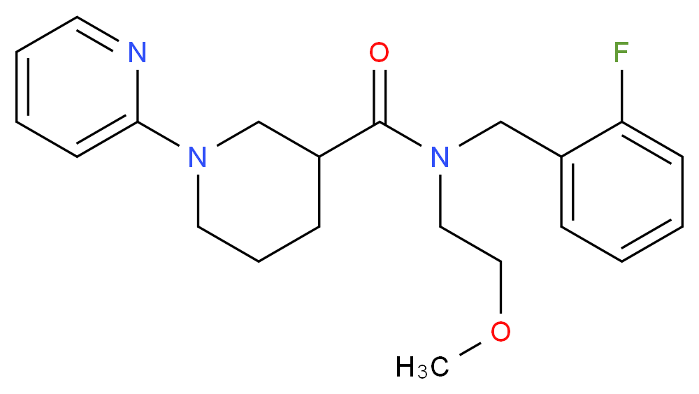 N-(2-fluorobenzyl)-N-(2-methoxyethyl)-1-pyridin-2-ylpiperidine-3-carboxamide_Molecular_structure_CAS_)