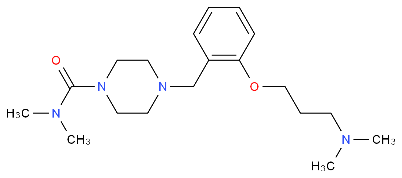 4-{2-[3-(dimethylamino)propoxy]benzyl}-N,N-dimethylpiperazine-1-carboxamide_Molecular_structure_CAS_)