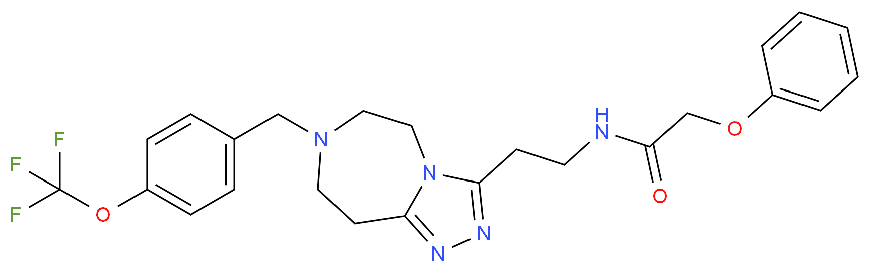 2-phenoxy-N-(2-{7-[4-(trifluoromethoxy)benzyl]-6,7,8,9-tetrahydro-5H-[1,2,4]triazolo[4,3-d][1,4]diazepin-3-yl}ethyl)acetamide_Molecular_structure_CAS_)