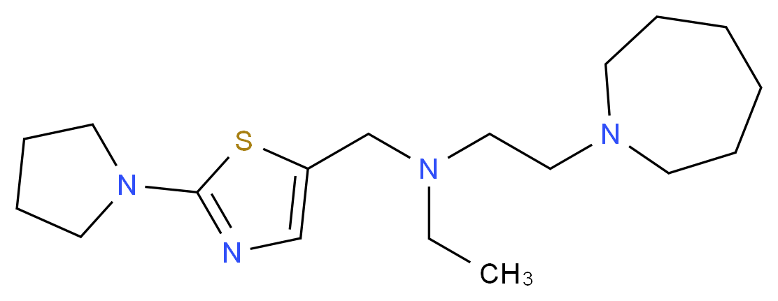 (2-azepan-1-ylethyl)ethyl[(2-pyrrolidin-1-yl-1,3-thiazol-5-yl)methyl]amine_Molecular_structure_CAS_)