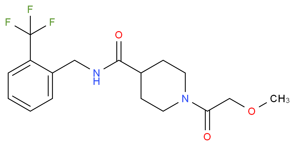 1-(methoxyacetyl)-N-[2-(trifluoromethyl)benzyl]-4-piperidinecarboxamide_Molecular_structure_CAS_)