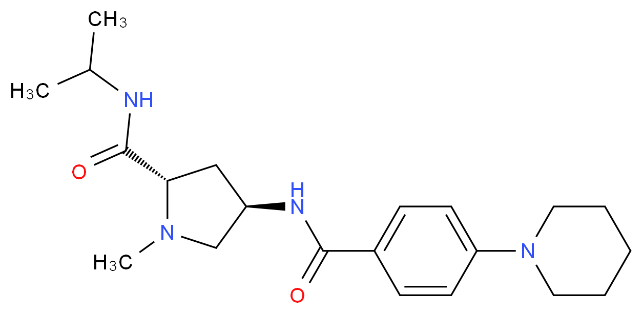 (4R)-N-isopropyl-1-methyl-4-[(4-piperidin-1-ylbenzoyl)amino]-L-prolinamide_Molecular_structure_CAS_)