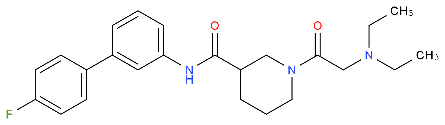 1-(N,N-diethylglycyl)-N-(4'-fluoro-3-biphenylyl)-3-piperidinecarboxamide_Molecular_structure_CAS_)