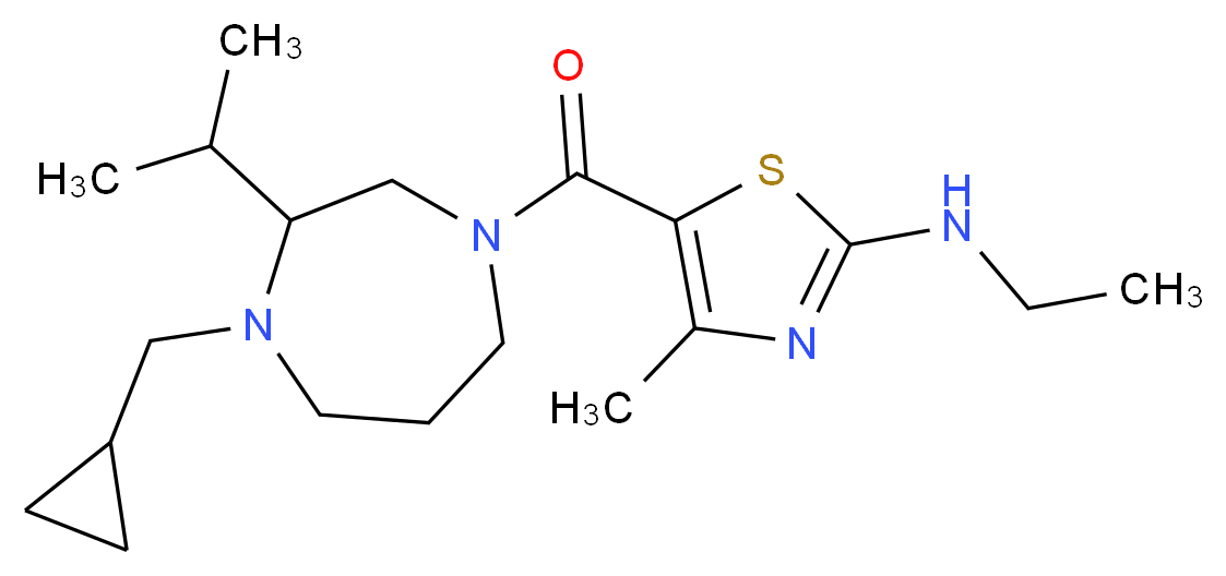 5-{[4-(cyclopropylmethyl)-3-isopropyl-1,4-diazepan-1-yl]carbonyl}-N-ethyl-4-methyl-1,3-thiazol-2-amine_Molecular_structure_CAS_)