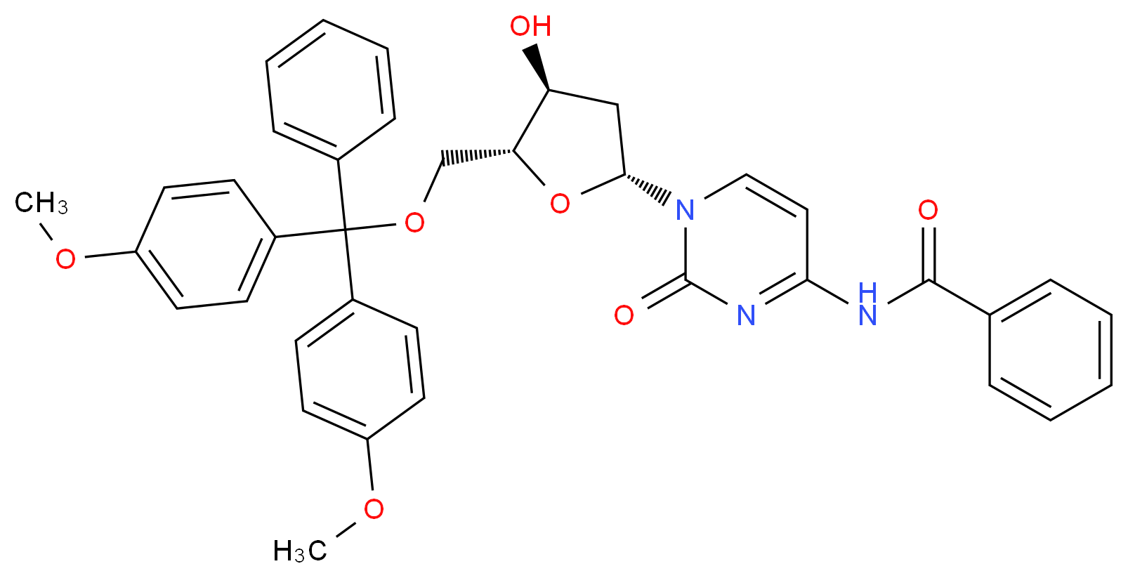 N4-Benzoyl-5′-O-(4,4′-dimethoxytrityl)-2′-deoxycytidine_Molecular_structure_CAS_67219-55-0)