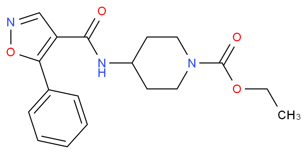 ethyl 4-{[(5-phenylisoxazol-4-yl)carbonyl]amino}piperidine-1-carboxylate_Molecular_structure_CAS_)