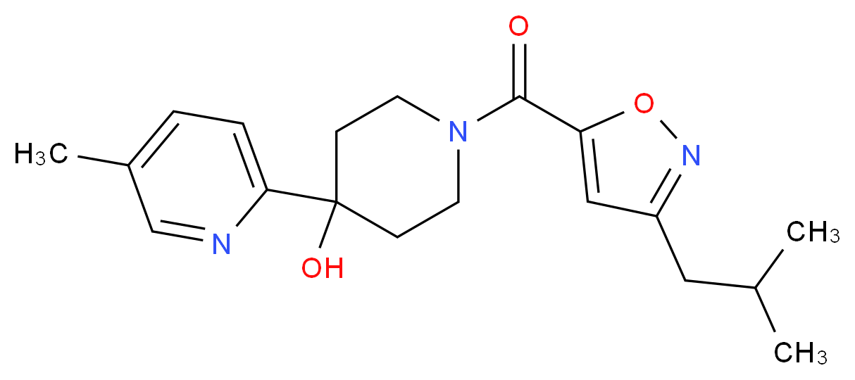 1-[(3-isobutyl-5-isoxazolyl)carbonyl]-4-(5-methyl-2-pyridinyl)-4-piperidinol_Molecular_structure_CAS_)