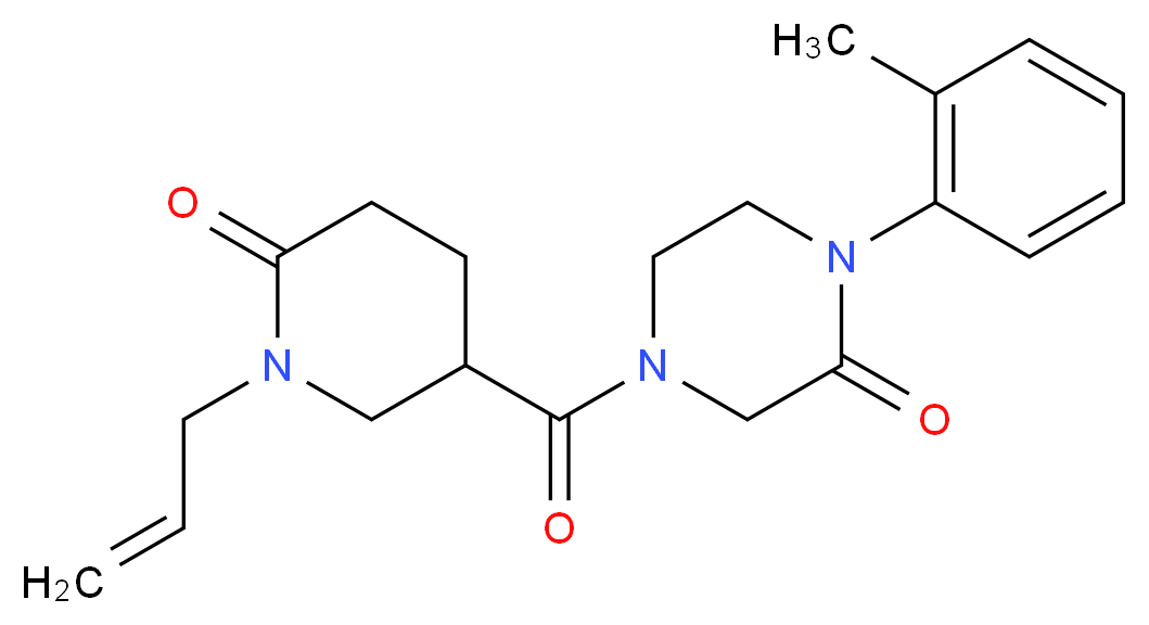 4-[(1-allyl-6-oxo-3-piperidinyl)carbonyl]-1-(2-methylphenyl)-2-piperazinone_Molecular_structure_CAS_)