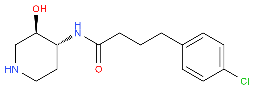 4-(4-chlorophenyl)-N-[(3R*,4R*)-3-hydroxypiperidin-4-yl]butanamide_Molecular_structure_CAS_)